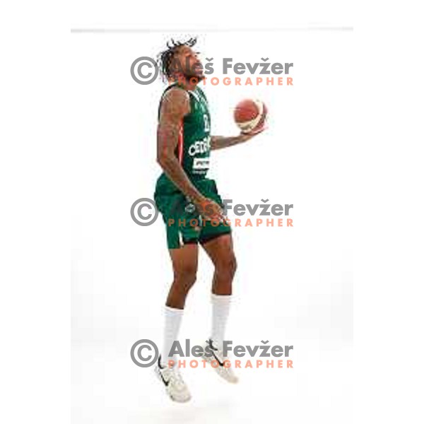 DJ Stewart of Cedevita Olimpija during official photo shooting for 2025/2026 basketball season in Ljubljana, Slovenia on September 22, 2025