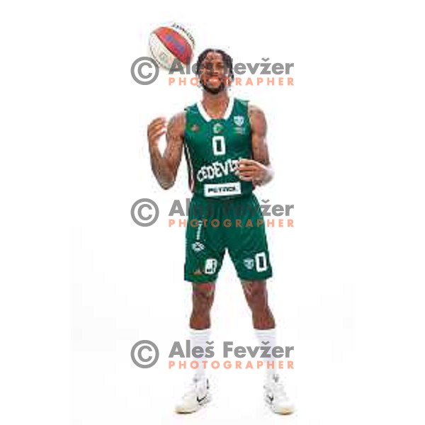 DJ Stewart of Cedevita Olimpija during official photo shooting for 2025/2026 basketball season in Ljubljana, Slovenia on September 22, 2025