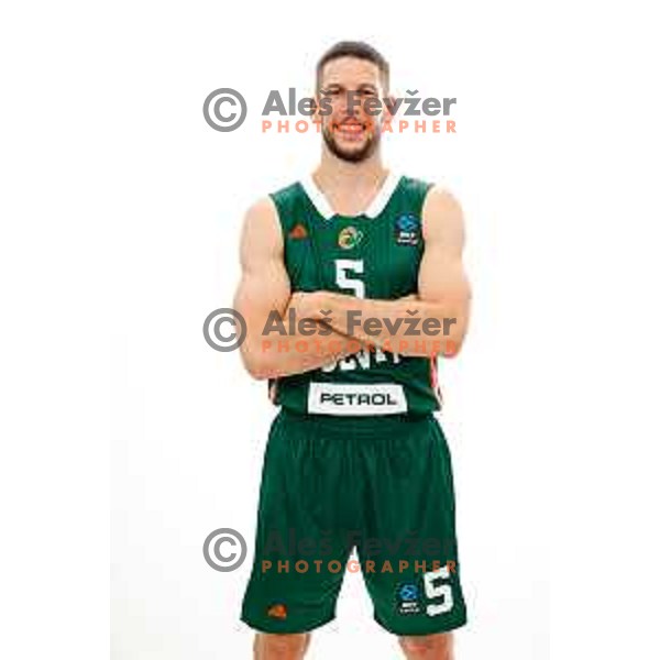 Aleksej Nikolic of Cedevita Olimpija during official photo shooting for 2025/2026 basketball season in Ljubljana, Slovenia on September 22, 2025