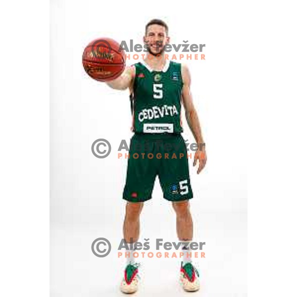 Aleksej Nikolic of Cedevita Olimpija during official photo shooting for 2025/2026 basketball season in Ljubljana, Slovenia on September 22, 2025
