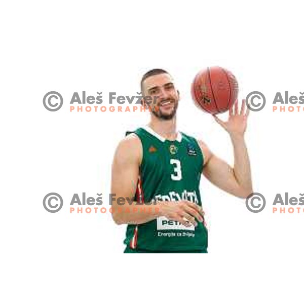 Rok Radovic of Cedevita Olimpija during official photo shooting for 2025/2026 basketball season in Ljubljana, Slovenia on September 22, 2025