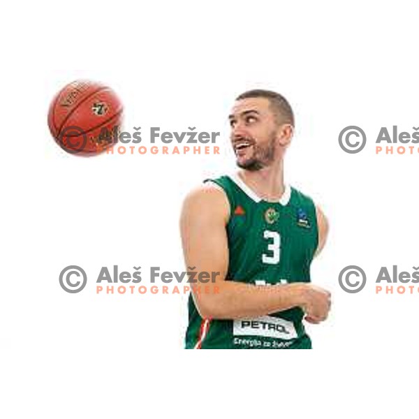 Rok Radovic of Cedevita Olimpija during official photo shooting for 2025/2026 basketball season in Ljubljana, Slovenia on September 22, 2025