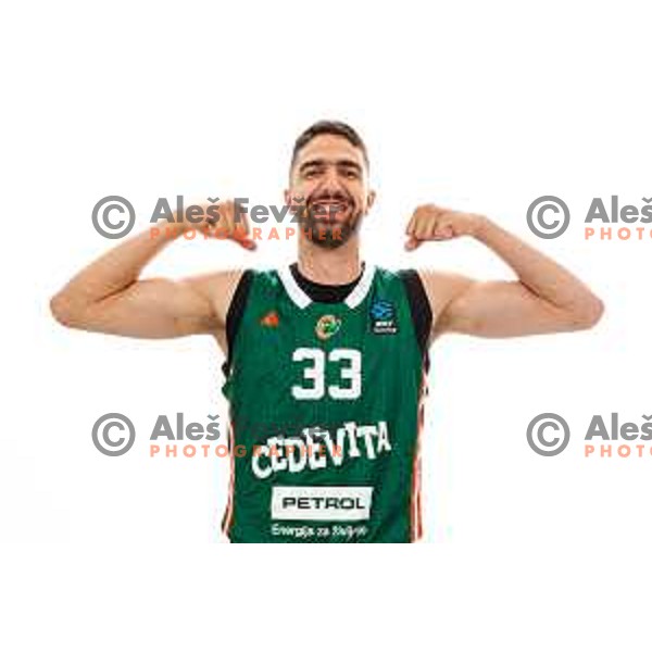 of Cedevita Olimpija during official photo shooting for 2025/2026 basketball season in Ljubljana, Slovenia on September 22, 2025