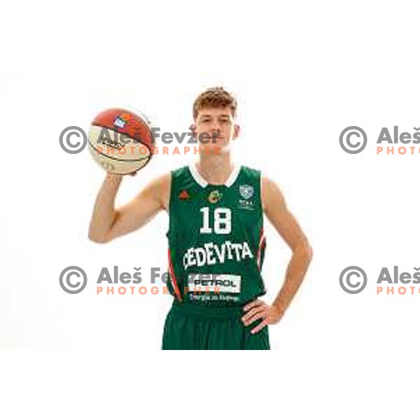 of Cedevita Olimpija during official photo shooting for 2025/2026 basketball season in Ljubljana, Slovenia on September 22, 2025