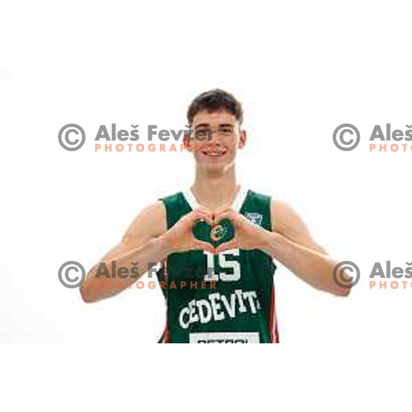 of Cedevita Olimpija during official photo shooting for 2025/2026 basketball season in Ljubljana, Slovenia on September 22, 2025