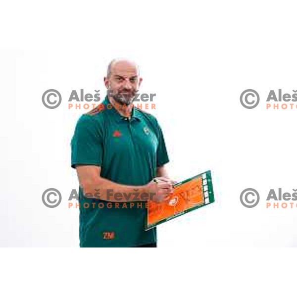 Zvezdan Mitrovic, head coach of Cedevita Olimpija during official photo shooting for 2025/2026 basketball season in Ljubljana, Slovenia on September 22, 2025