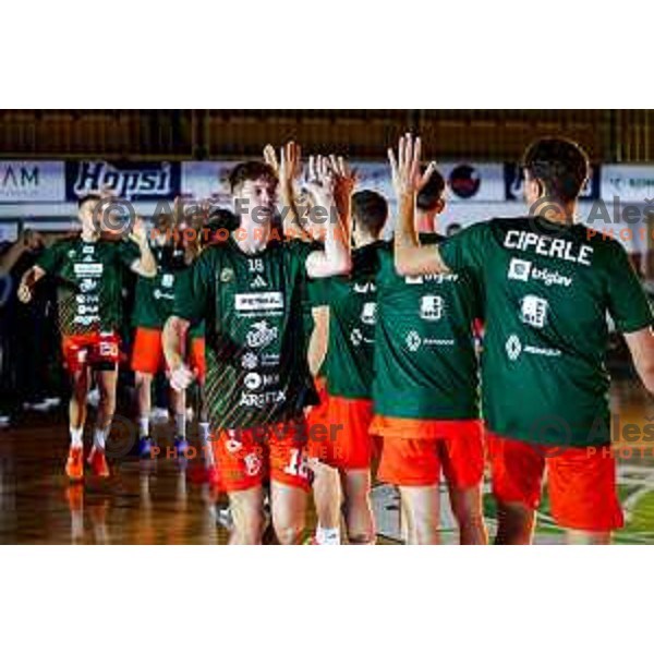 in action during Slovenian basketball SuperCup between Cedevita Olimpija and Krka in Polzela, Slovenia on September 24, 2025
