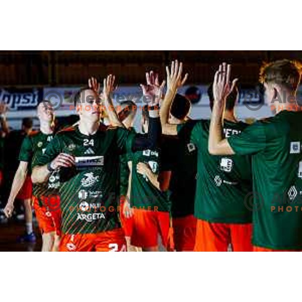 in action during Slovenian basketball SuperCup between Cedevita Olimpija and Krka in Polzela, Slovenia on September 24, 2025