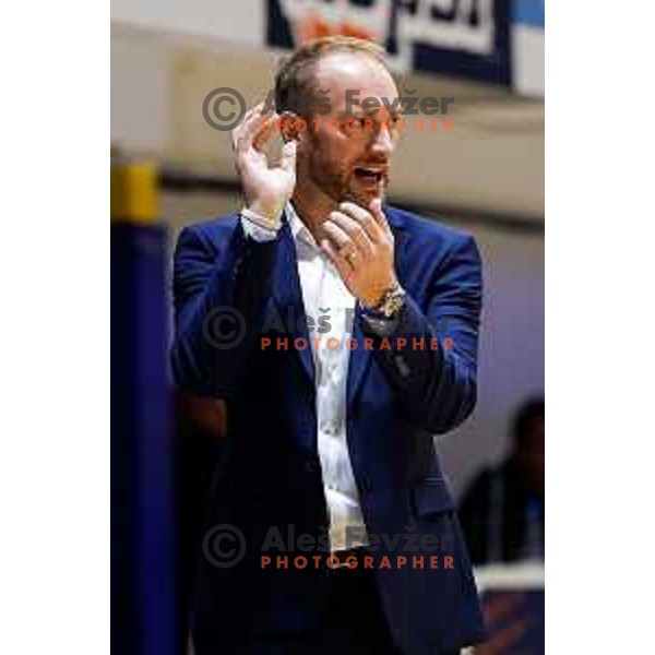 in action during Slovenian basketball SuperCup between Cedevita Olimpija and Krka in Polzela, Slovenia on September 24, 2025