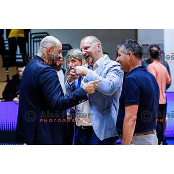 in action during Slovenian basketball SuperCup between Cedevita Olimpija and Krka in Polzela, Slovenia on September 24, 2025