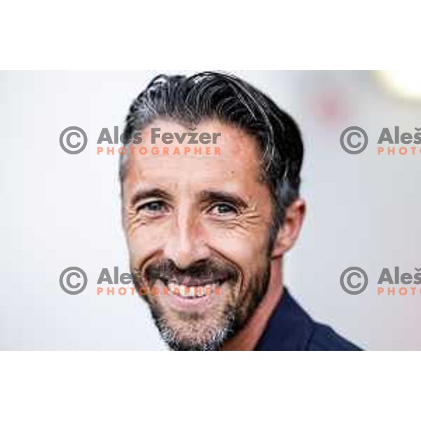 Federico Bessone, head coach of Olimpija during Slovenian basketball SuperCup between Cedevita Olimpija and Krka in Polzela, Slovenia on September 24, 2025