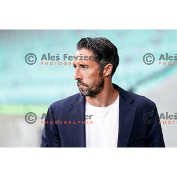 Federico Bessone, head coach of Olimpija during Slovenian basketball SuperCup between Cedevita Olimpija and Krka in Polzela, Slovenia on September 24, 2025