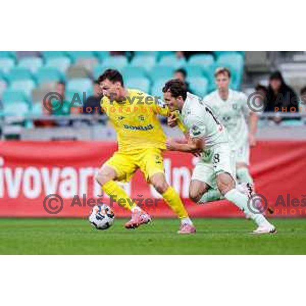 Marko Brest in action during Slovenian basketball SuperCup between Cedevita Olimpija and Krka in Polzela, Slovenia on September 24, 2025