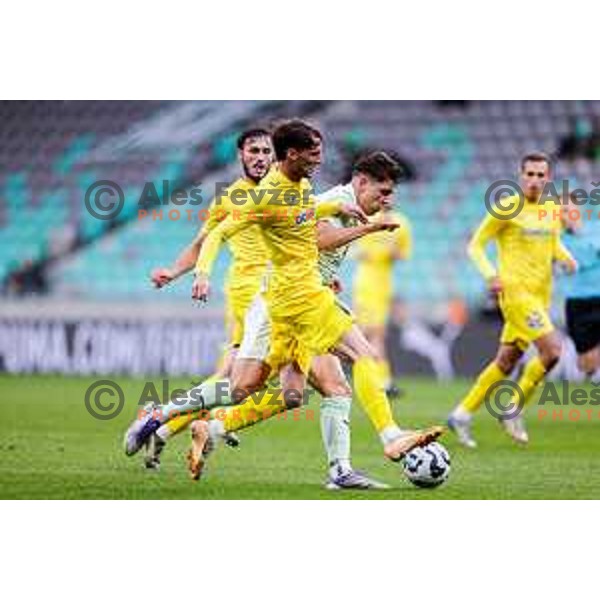 Antonio Marin in action during Slovenian basketball SuperCup between Cedevita Olimpija and Krka in Polzela, Slovenia on September 24, 2025