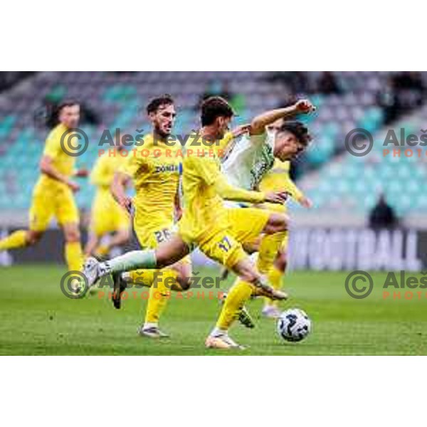 Antonio Marin in action during Slovenian basketball SuperCup between Cedevita Olimpija and Krka in Polzela, Slovenia on September 24, 2025