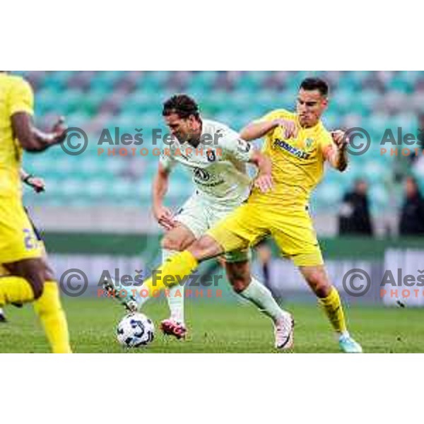 Marko Brest in action during Slovenian basketball SuperCup between Cedevita Olimpija and Krka in Polzela, Slovenia on September 24, 2025