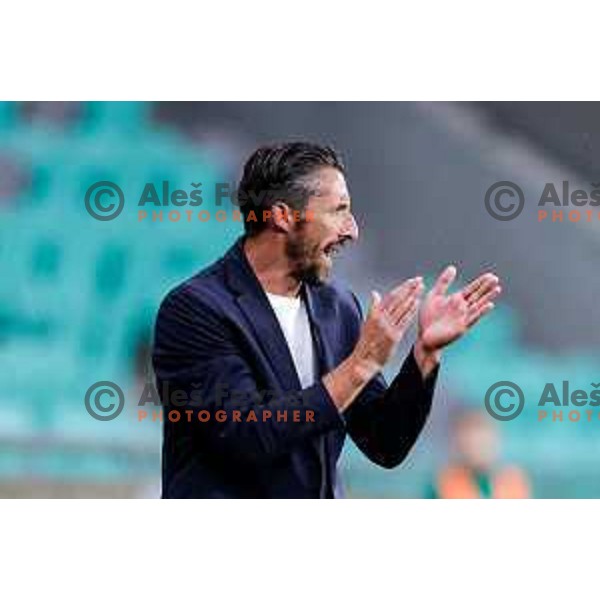 Federico Bessone, head coach of Olimpija during Slovenian basketball SuperCup between Cedevita Olimpija and Krka in Polzela, Slovenia on September 24, 2025