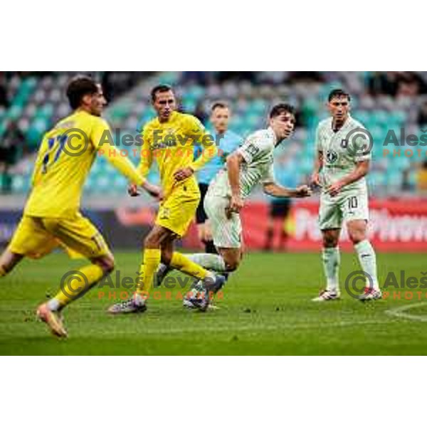 Antonio Marin in action during Slovenian basketball SuperCup between Cedevita Olimpija and Krka in Polzela, Slovenia on September 24, 2025