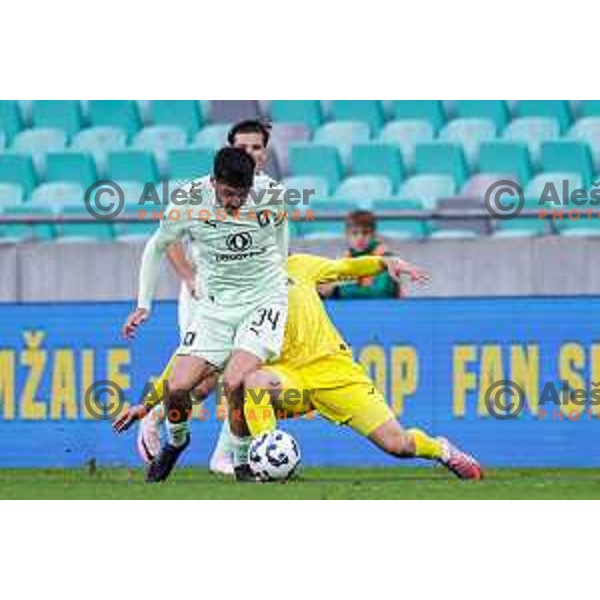 Agustin Doffo in action during Slovenian basketball SuperCup between Cedevita Olimpija and Krka in Polzela, Slovenia on September 24, 2025