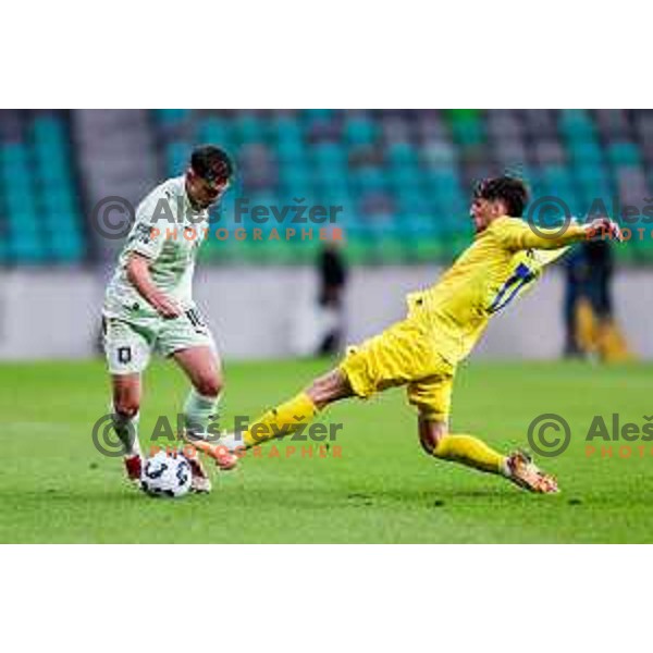 Dimitar Mitrovski in action during Slovenian basketball SuperCup between Cedevita Olimpija and Krka in Polzela, Slovenia on September 24, 2025