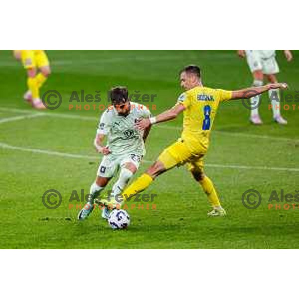Diogo Pinto in action during Slovenian basketball SuperCup between Cedevita Olimpija and Krka in Polzela, Slovenia on September 24, 2025
