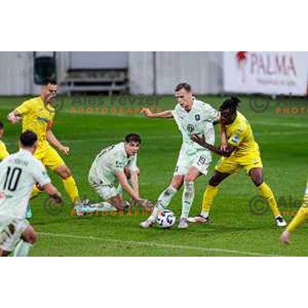 Ivan Durdov in action during Slovenian basketball SuperCup between Cedevita Olimpija and Krka in Polzela, Slovenia on September 24, 2025