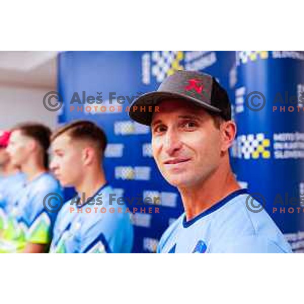 Saso Kragelj at AMZS press conference before Motocross Nations Cup 2025 in Ljubljana, Slovenia on September 25, 2025