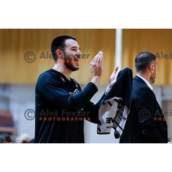 of Ilirija in action during OTP Bank League 2025/2026 basketball match between Ilirija and Terme Olimia Podcetrtek in Tivoli Hall, Ljubljana, Slovenia on September 26, 2025