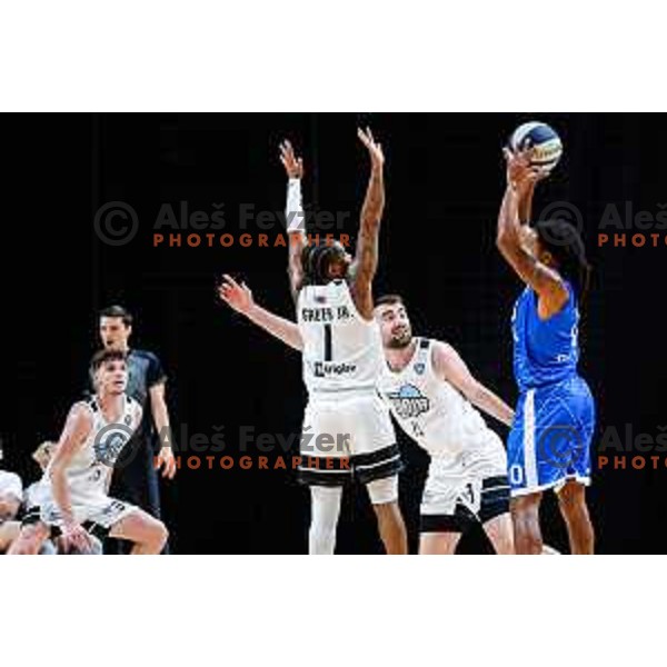 Robert Jurkovic of Ilirija in action during OTP Bank League 2025/2026 basketball match between Ilirija and Terme Olimia Podcetrtek in Tivoli Hall, Ljubljana, Slovenia on September 26, 2025
