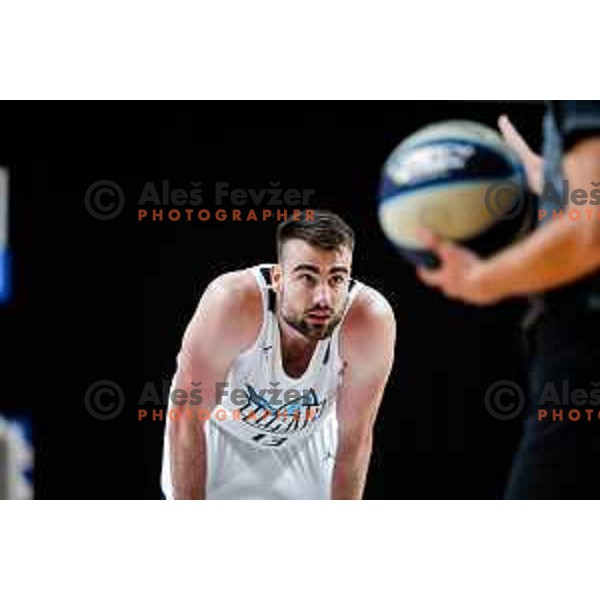 Robert Jurkovic of Ilirija in action during OTP Bank League 2025/2026 basketball match between Ilirija and Terme Olimia Podcetrtek in Tivoli Hall, Ljubljana, Slovenia on September 26, 2025