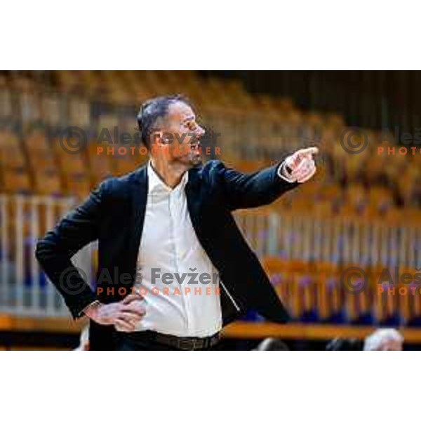 of Ilirija in action during OTP Bank League 2025/2026 basketball match between Ilirija and Terme Olimia Podcetrtek in Tivoli Hall, Ljubljana, Slovenia on September 26, 2025