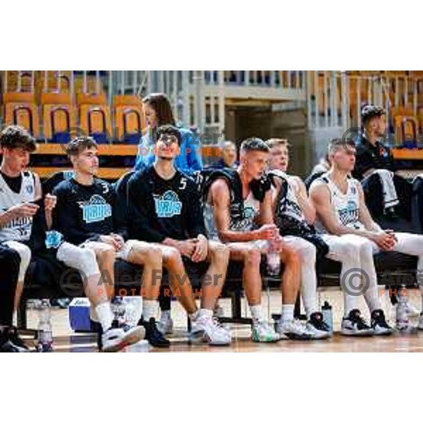 of Ilirija in action during OTP Bank League 2025/2026 basketball match between Ilirija and Terme Olimia Podcetrtek in Tivoli Hall, Ljubljana, Slovenia on September 26, 2025