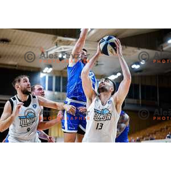of Ilirija in action during OTP Bank League 2025/2026 basketball match between Ilirija and Terme Olimia Podcetrtek in Tivoli Hall, Ljubljana, Slovenia on September 26, 2025