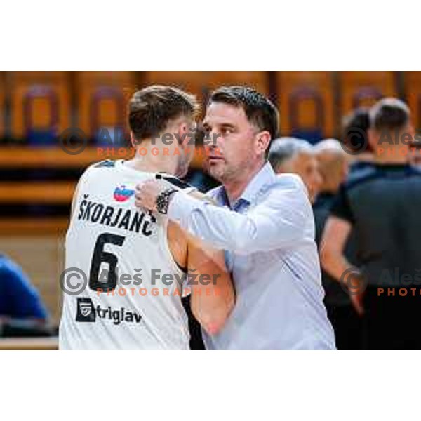 of Ilirija in action during OTP Bank League 2025/2026 basketball match between Ilirija and Terme Olimia Podcetrtek in Tivoli Hall, Ljubljana, Slovenia on September 26, 2025