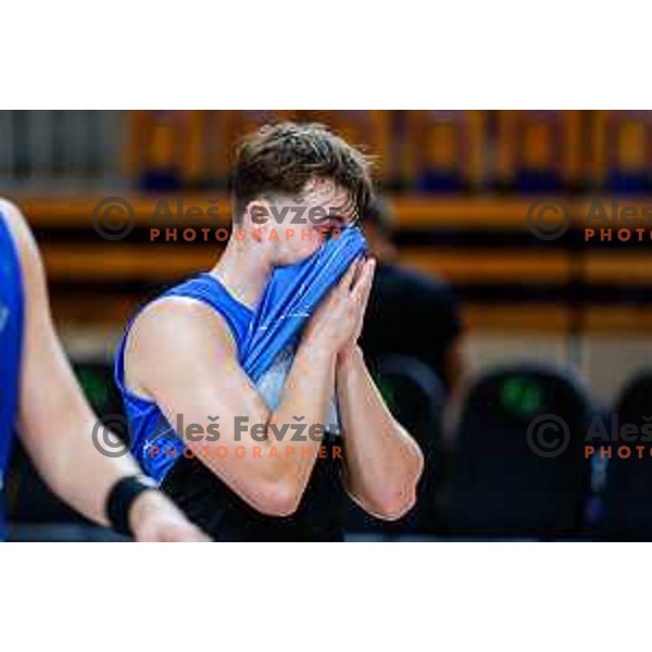 of Ilirija in action during OTP Bank League 2025/2026 basketball match between Ilirija and Terme Olimia Podcetrtek in Tivoli Hall, Ljubljana, Slovenia on September 26, 2025