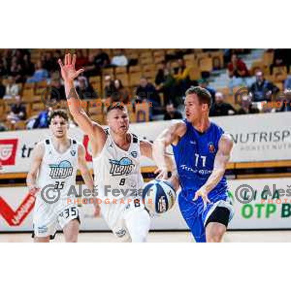 of Ilirija in action during OTP Bank League 2025/2026 basketball match between Ilirija and Terme Olimia Podcetrtek in Tivoli Hall, Ljubljana, Slovenia on September 26, 2025
