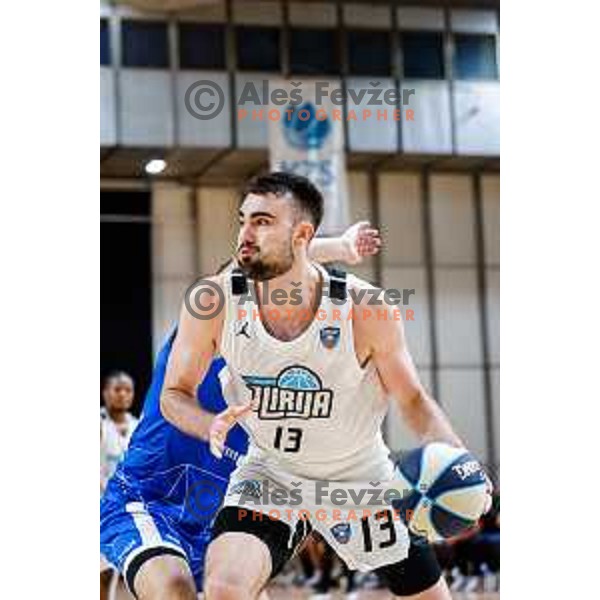 of Ilirija in action during OTP Bank League 2025/2026 basketball match between Ilirija and Terme Olimia Podcetrtek in Tivoli Hall, Ljubljana, Slovenia on September 26, 2025