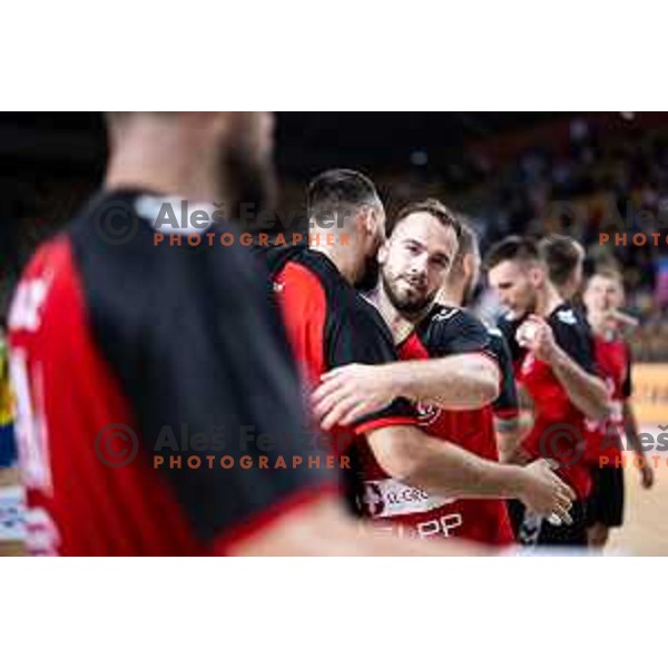 in action during 1.NLB handball match between RK Celje Pivovarna Lasko and LL Grosist Slovan in Dvorana Zlatorog, Celje, Slovenia on September 26, 2025. Photo: Jure Banfi