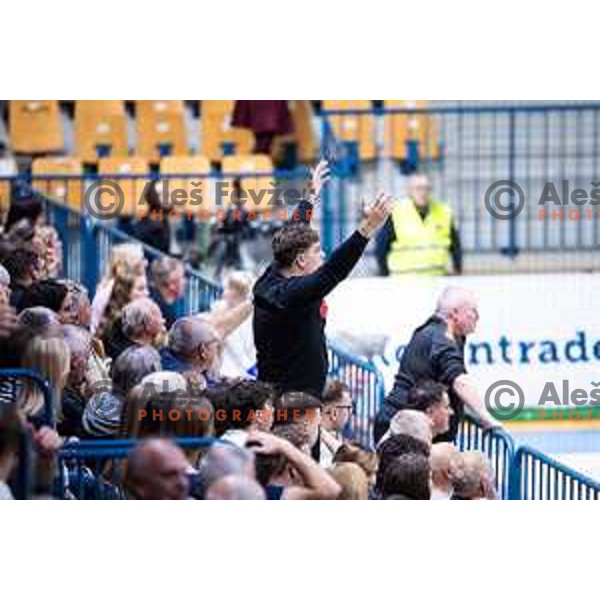 Fans during 1.NLB handball match between RK Celje Pivovarna Lasko and LL Grosist Slovan in Dvorana Zlatorog, Celje, Slovenia on September 26, 2025. Photo: Jure Banfi