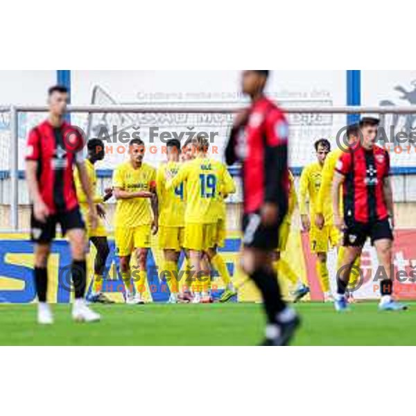 in action during Prva liga Telemach 2025/2026 football match between Domzale and Primorje in Domzale, Slovenia on September 27, 2025