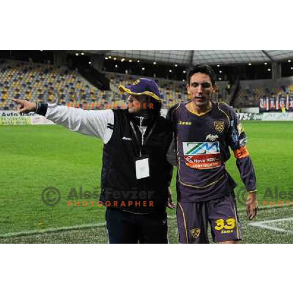 Zahovic, Pavlovic at football match Maribor Pivovarna Lasko-Mik CM Celje, Prva liga Telekom Slovenije, played in Maribor 31.10.2008. Maribor won 2:1 