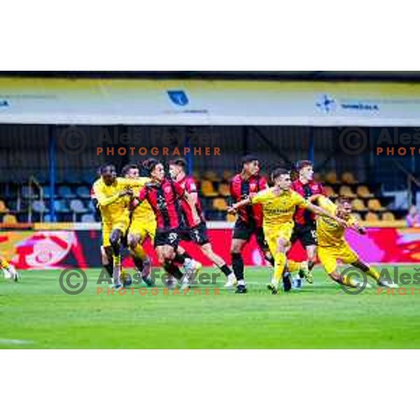 Haris Kadric in action during Prva liga Telemach 2025/2026 football match between Domzale and Primorje in Domzale, Slovenia on September 27, 2025