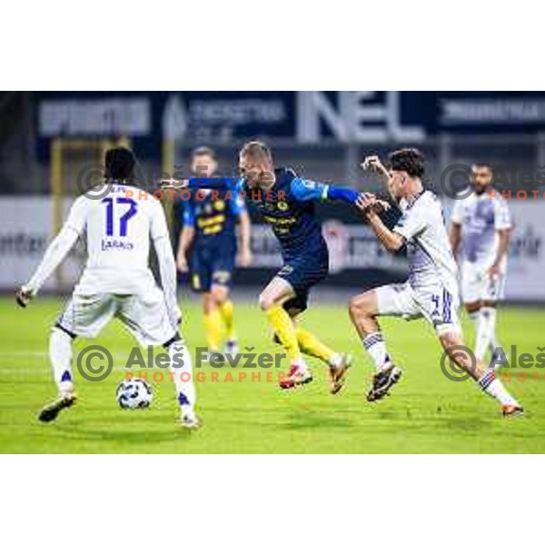 Zan Karnicnik in action during Prva liga Telemach 2025/26 football match between NK Celje and NK Maribor in Stadion z’dezele, Celje, Slovenia on September 27, 2025. Photo: Jure Banfi