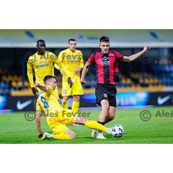 Zan Besir in action during Prva liga Telemach 2025/2026 football match between Domzale and Primorje in Domzale, Slovenia on September 27, 2025