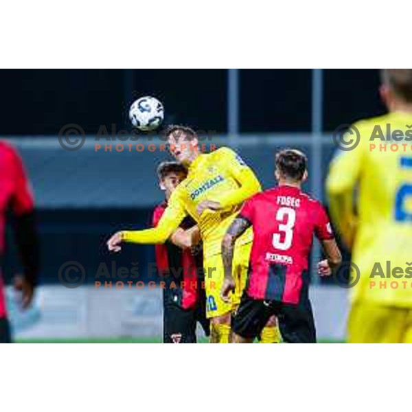 Aleksandar Kahvic in action during Prva liga Telemach 2025/2026 football match between Domzale and Primorje in Domzale, Slovenia on September 27, 2025