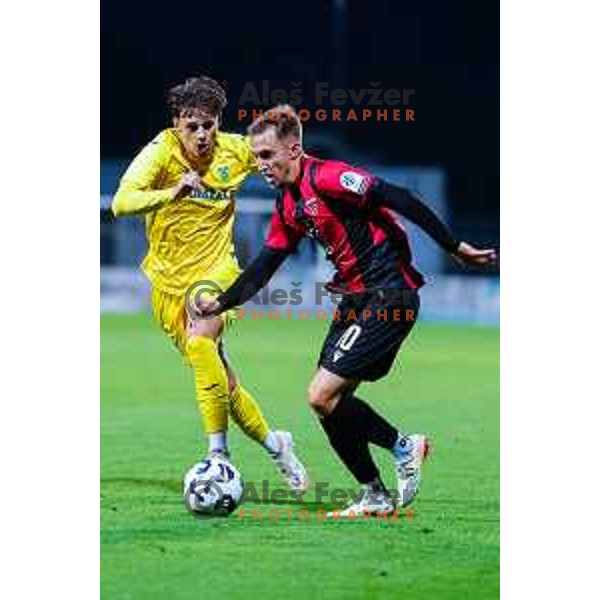 Matic Zavnik in action during Prva liga Telemach 2025/2026 football match between Domzale and Primorje in Domzale, Slovenia on September 27, 2025