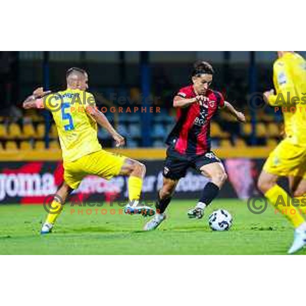 Haris Kadric in action during Prva liga Telemach 2025/2026 football match between Domzale and Primorje in Domzale, Slovenia on September 27, 2025