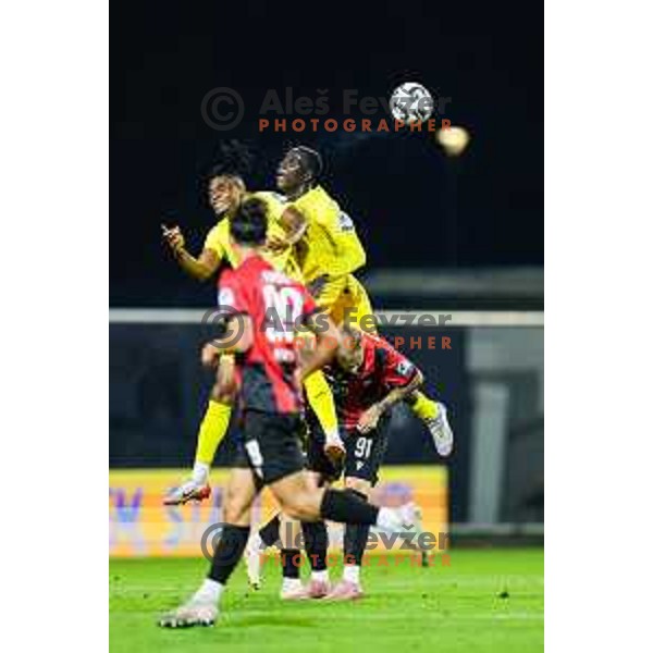 in action during Prva liga Telemach 2025/2026 football match between Domzale and Primorje in Domzale, Slovenia on September 27, 2025