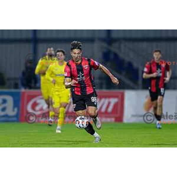 Haris Kadric in action during Prva liga Telemach 2025/2026 football match between Domzale and Primorje in Domzale, Slovenia on September 27, 2025