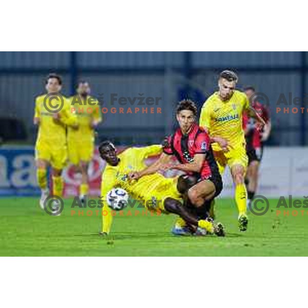 Haris Kadric in action during Prva liga Telemach 2025/2026 football match between Domzale and Primorje in Domzale, Slovenia on September 27, 2025